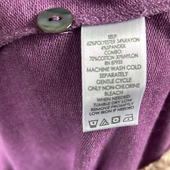 LOGO Lounge Lace Trim Lounge Tunic Top Size M - Picture 5 of 8